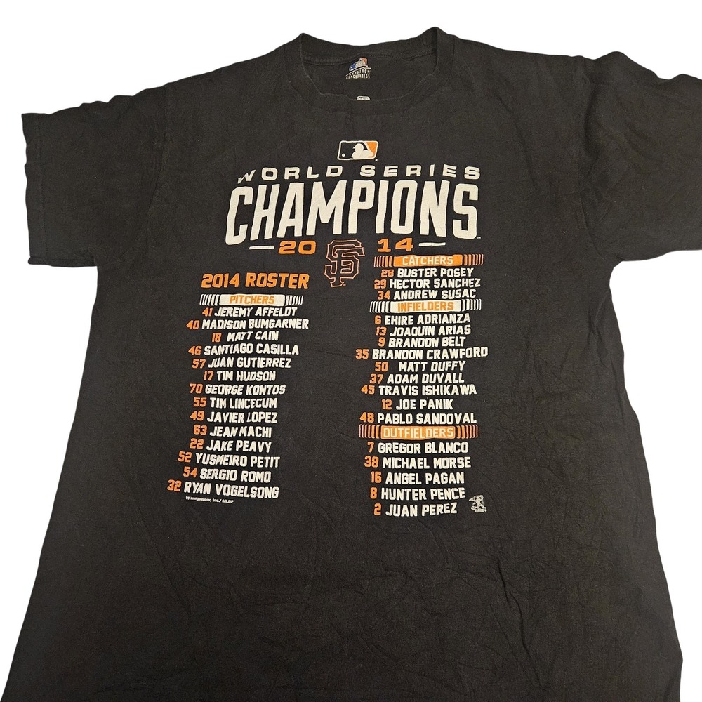 San Francisco Giants Shirt Mens Medium MLB Baseball 2014‎ World Series Champions